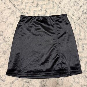 Black mini skirt